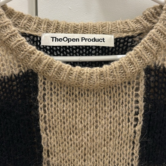 open yy beige check sweater - Picture 4 of 5